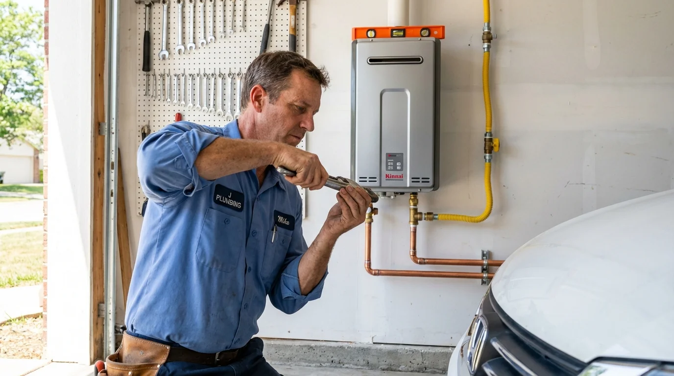Tankless water heater installation by a Johns Plumbing LLC plumber in Coupeville